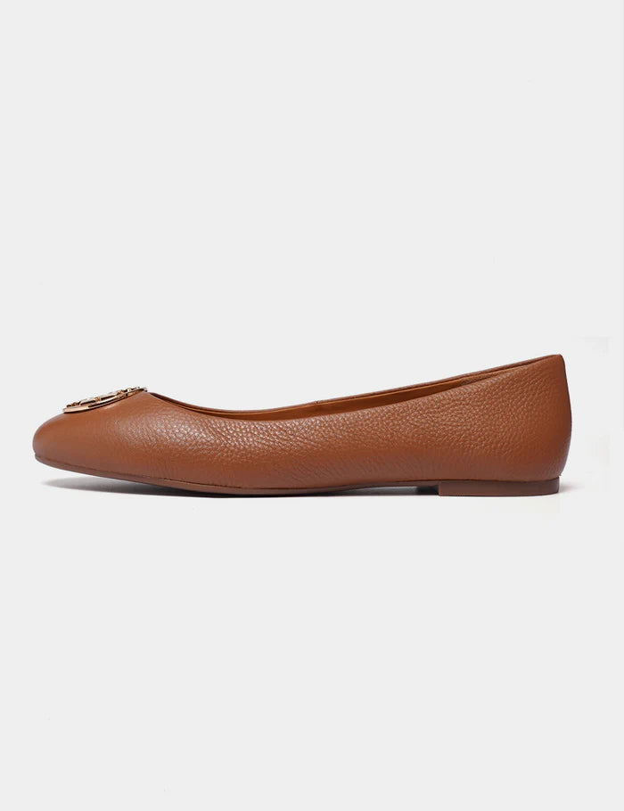 Tory Burch Chelsea Ballet Flat Tumbled Leather - Royal Tan