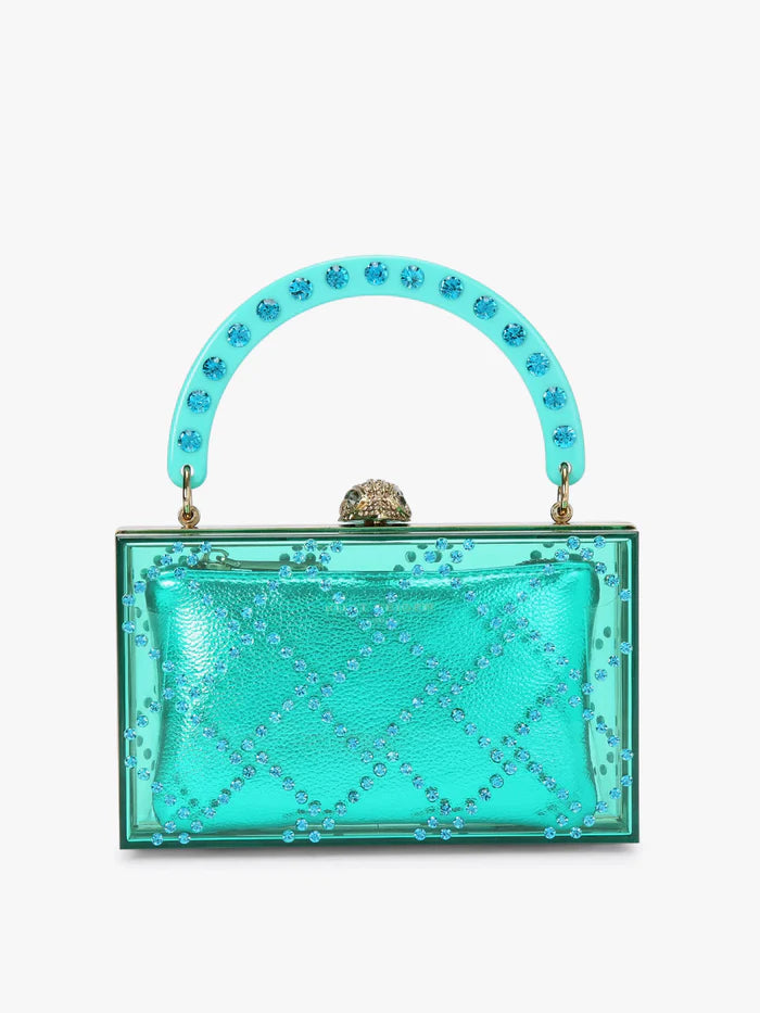 Kurt Geiger London Quilted Box Clutch - Green