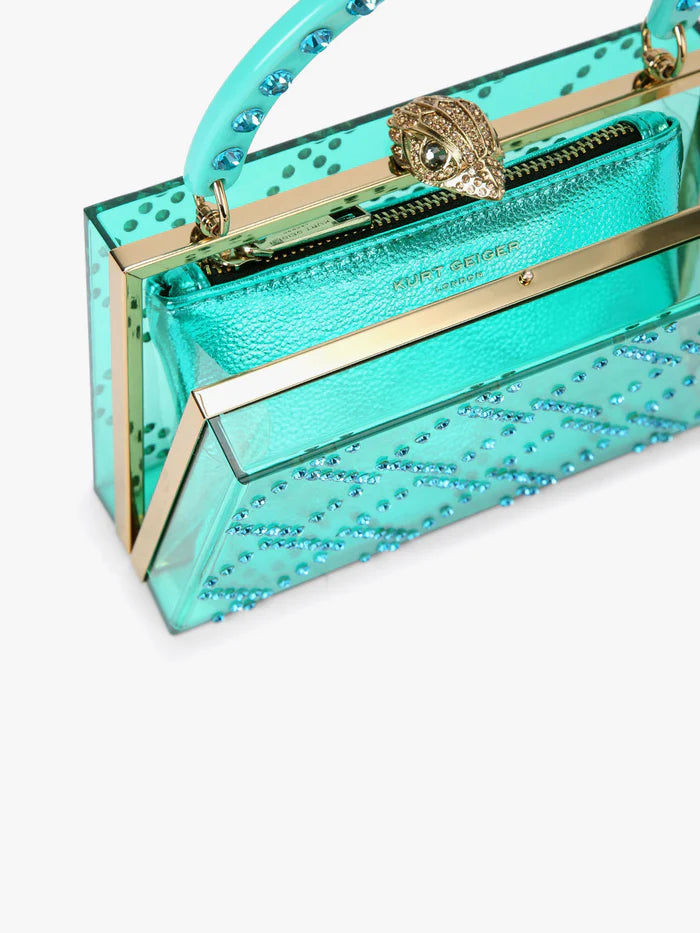 Kurt Geiger London Quilted Box Clutch - Green