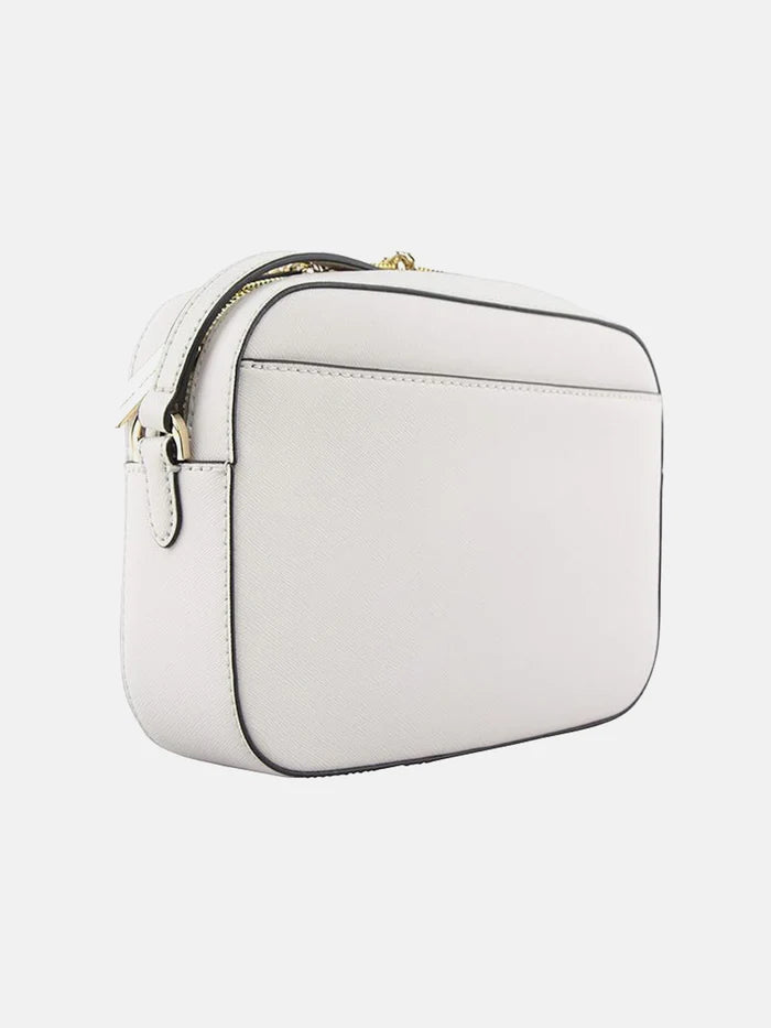 Michael Kors Jet Set Large Saffiano Leather Crossbody Bag - LT Cream