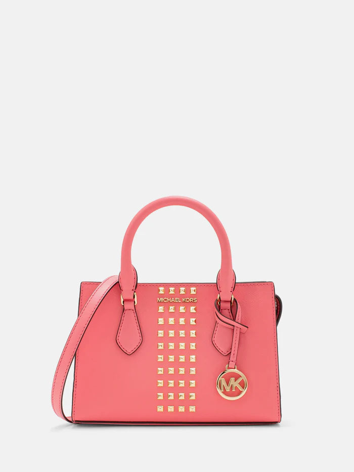 Michael Kors Sheila Center Zip Satchel Small - Tea Rose