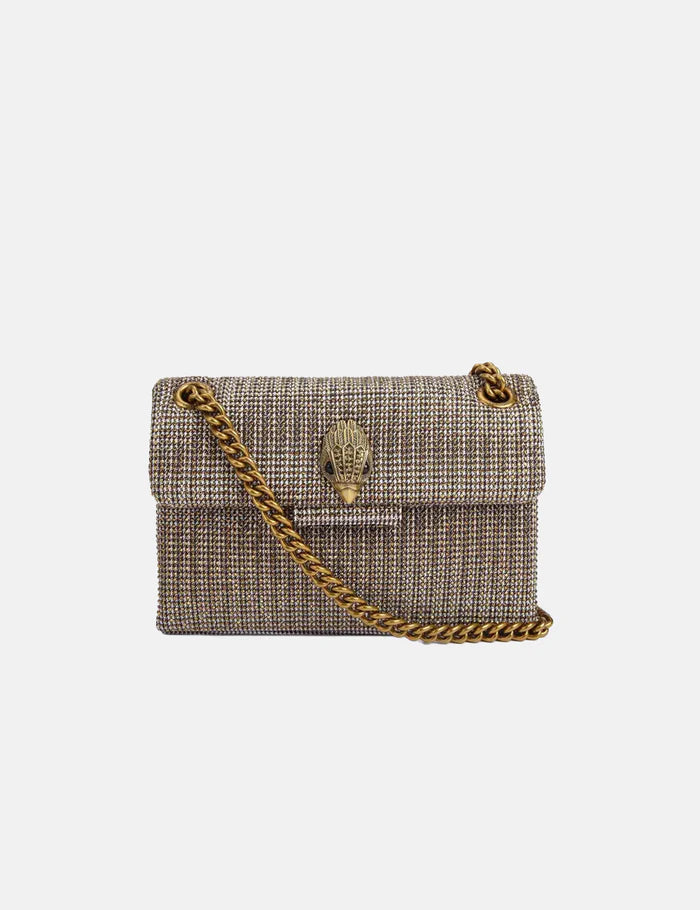 Kurt Geiger London Houndstooth Fabric Mini Kensington - Beige