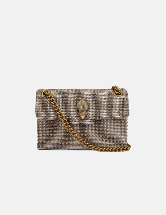 Kurt Geiger London Houndstooth Fabric Mini Kensington - Beige