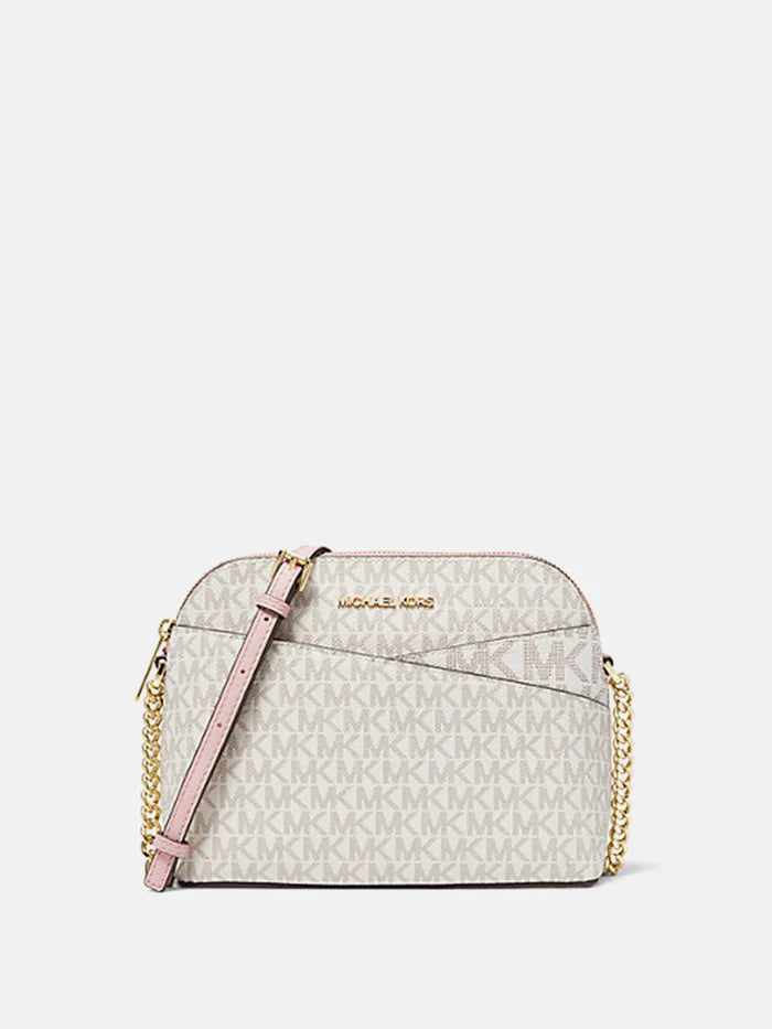 Michael Kors Jet Set Travel Medium Logo Dome Crossbody Bag