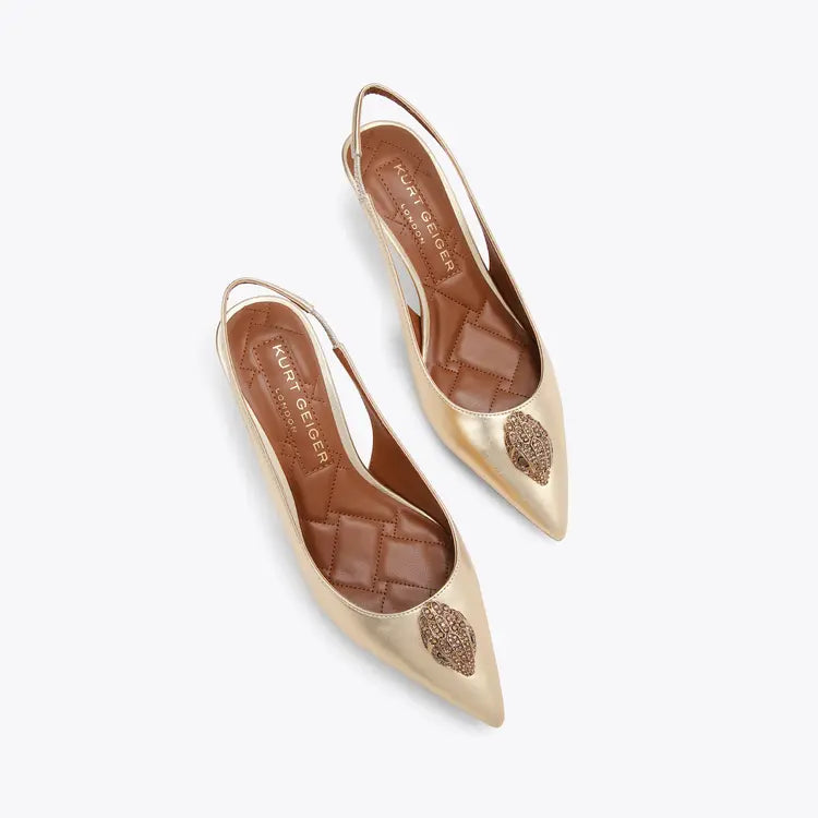Kurt Geiger London Belgravia Sling Back Heel - Gold