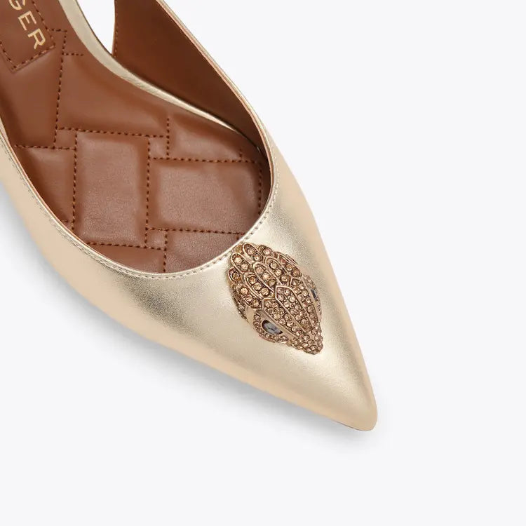 Kurt Geiger London Belgravia Sling Back Heel - Gold