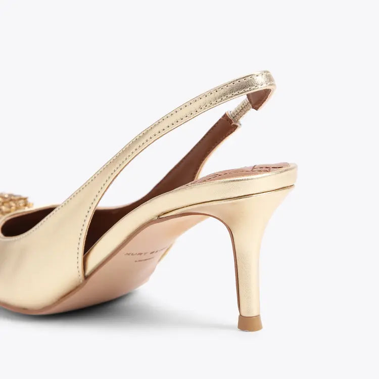 Kurt Geiger London Belgravia Sling Back Heel - Gold