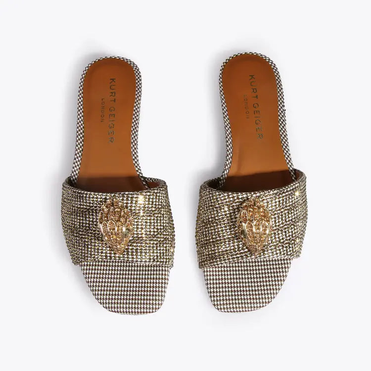 Kurt Geiger London Kensington Flat Sandal - Beige